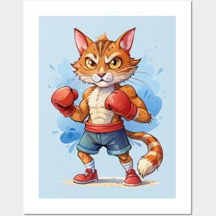 Boxing Cat Posters and Art